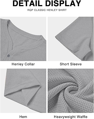 Pack Of 2 WAFFLE HENLEY T-Shirts ( Gray & White )
