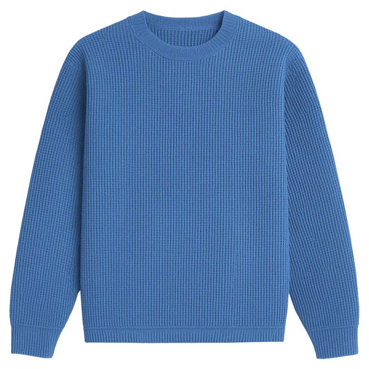 STEEL BLUE Waffle Knit SweatShirt