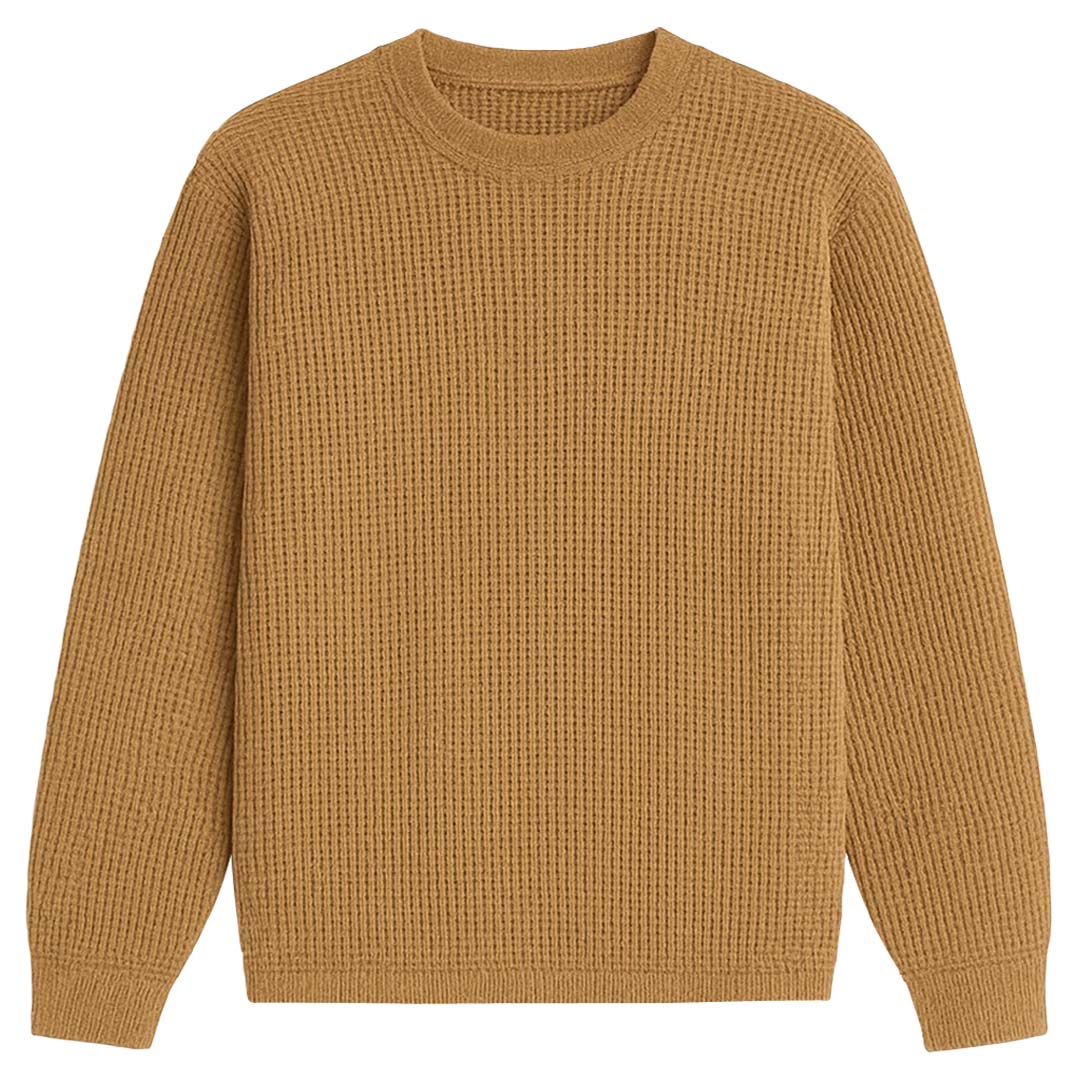 CAMEL Waffle Knit SweatShirt